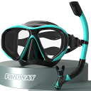Findwayシュノーケリングマスクシュノーケルセット大人用ドライ式シュノーケリングセット潜水メガネ男女兼用曇り止め水中メガネ強化ガラス水漏れを防止広域視界