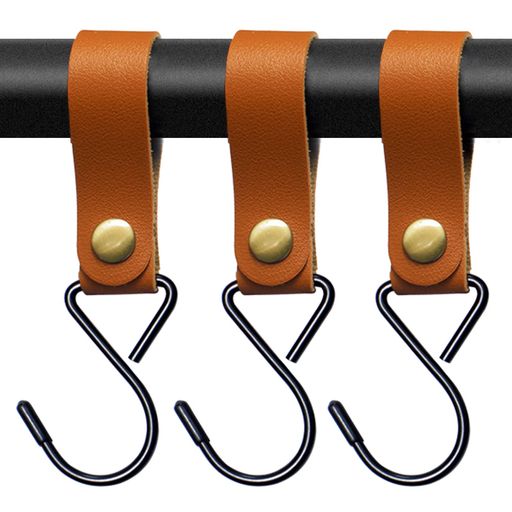 D.SigiYaランタンフック金属PUレザーフックキャンプアウトドアハンガー吊り下げS字フックライト調理器具キッチン野外収納整理テントポールフックランタンハンガー多機能ランタンスタン…