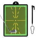 やぬきゴルフ練習マット40x30CMゴルフマット練習用ダフりチェックショットマットボール軌道確認室内屋外ゴルフマット