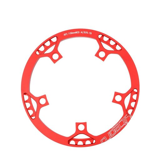 Litepro BCD130ラウンドプレートシングルディスクギア折りたたみBMX小型自転車自転車45T 47T 53T 56T 58Tチェーンホイールクランク (赤, 58T)