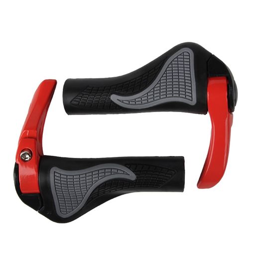 REYLNXR自転車グリップ自転車グリップ適用内径22MM取り付け簡単快適滑り止めショック吸収ゴム耐摩耗(赤色2個)