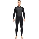 ウェットスーツメンズフルスーツウエットスーツ男性用3MMネオプレンバックジップサーフィンSUPサップダイビングボディボードシュノーケリングブラックXLサイズ