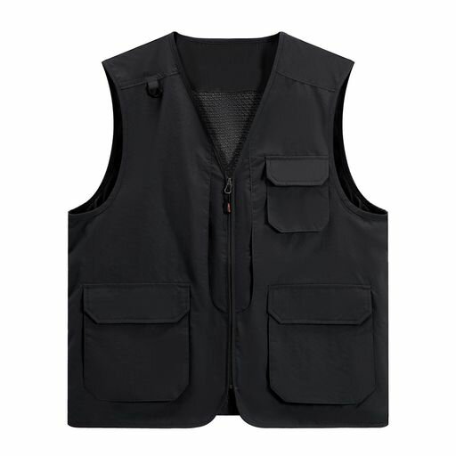 [YOUTHUP]メンズメッシュベストカメラマンベストフィッシング多ポケット薄手夏用軽量通気多機能ジャケット登山射撃作業用お釣り撮影アウトドア大きいサイズ