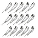 トップガイドロッドガイド糸巻き式ステンレス釣り竿穂先修理15点セット(6-1.6mm/6-1.8mm/6-2.0mm)