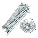 AABSOPRO36セット13G自転車スポーク105mm自転車ホイールスポーク亜鉛メッキ炭素鋼シルバートーン