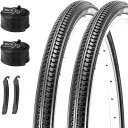 MOHEGIA2組セット26x13/8自転車タイヤ:26インチ37-590軽快車耐摩耗街乗り通勤アーバンバイク、ママチャリ対応-折りたたみ式交換用タイヤ-タイヤ...