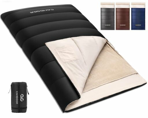 Envelope-Shape - 寝袋冬用CAMDOORシュラフ冬用【取り外せる毛布&2個連結可】寝袋オールシーズン320T防水6in1多機能快適温度-15°C~20°C2.5kg3.0kg3.5kg保温収納パック付き封筒型丸洗い車中泊登山防災用避難用