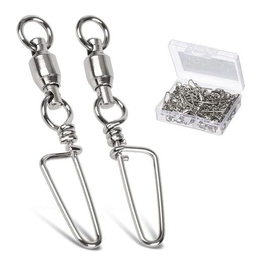 AMYSPORTSボールベアリングスイベルトローリングスナップベアリングサルカンベアリングスイベル釣り25..