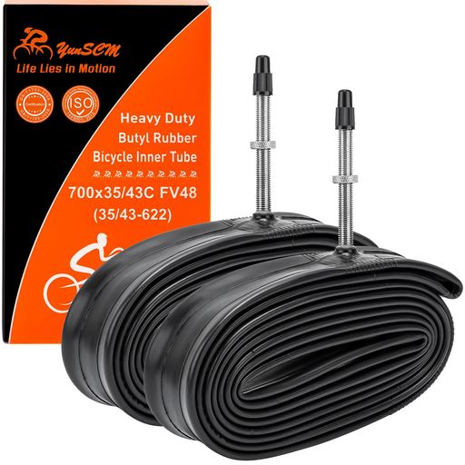 YunSCM2本70035cチューブ肉厚仏式バルブ48mm700x35/43c自転車チューブ70038cチューブ70040cチューブ700..