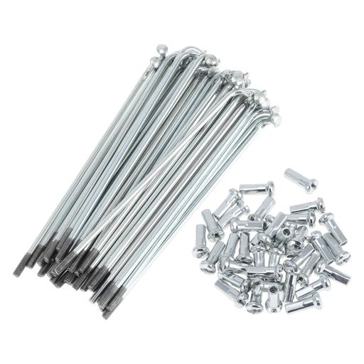 AABSOPRO36セット13G自転車スポーク92mm自転車ホイールスポーク亜鉛メッキ炭素鋼シルバートーン(4)