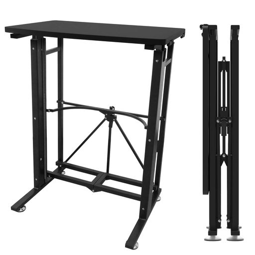 E-WINスタンディングデスク昇降デスク折りたたみキャスター付き簡単組立幅58cmx奥行40cmコンパクトスリ..