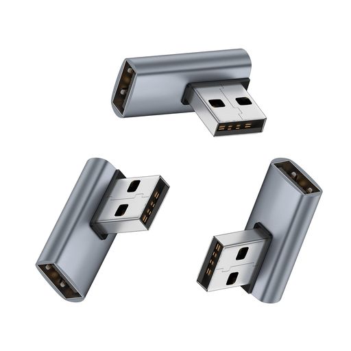 USB 3.1 コネクタ L字 FEILEX 変換 アダプタ (右3個セット) 延長 コネクタ 10Gbps ...