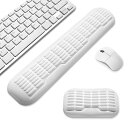 淳一屋コンパクトキーボード&マウスリストレストセット–エルゴノミック3.0アップグレード波形カーブサポート、快適サポート&疲労軽減、滑り止めベース、...