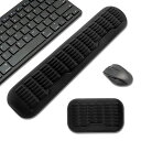 淳一屋コンパクトキーボード&マウスリストレストセット–エルゴノミック3.0アップグレード波形カーブサポート、快適サポート&疲労軽減、滑り止めベース、作業&ゲーミングに最適(ブラ…(2)