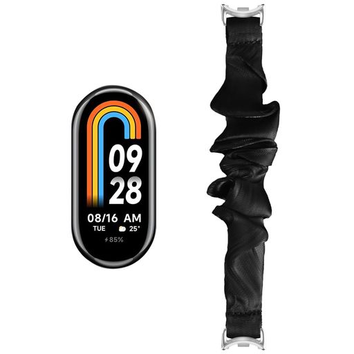 [LANQII] バンド 用の XIAOMI MI BAND 9/用の XIAOMI MI BAND 8 対応/用の XIAOMI SMART BAND 9/8 対応 バンド シルクバンド シュシュ おしゃれ スポーツ ベルト 可愛 レディース 柔軟