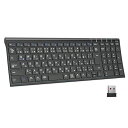 ICLEVERキーボードワイヤレスキーボード無線2.4GHZ(レシーバー付属)テンキー付きTYPE-C充電式日本語JIS配列薄型コンパクト静音軽量パンタグラフメディア機能パソコンデスクトップPC用ラップ…