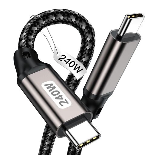 USB C ケーブル 1M/PD3.1 タイプC 充電ケーブル PD240W 超急速充電対応 iPhone17 パソコン用 高耐久ナイロン編み 480Mbpsデータ転送 取り回しやすい タイプCコード 柔らかい iPhone 17/16/15/