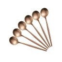 Oishiaティースプーンデミタススプーン6本セット13.5cm小さめ中空柄軽量おしゃれ可愛い18-8ステンレス艶消し食洗器対応コーヒースプーンマドラースプーン...