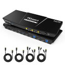 TESmartUSB3.0KVMスイッチ2入力2出力デュアルモニターKVMHDMI2ポート切替器2台パソコン2ディスプレイ切り替え器2PC2画面KVMスイッチャ...