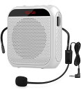 YI TONG ポータブル 拡声器 ハンズフリー ヘッドセット マイク 付 スピーカー 音楽再生 USB MICROSD 対応 イベント·講演·説明会などに最適!! (白い)(3)