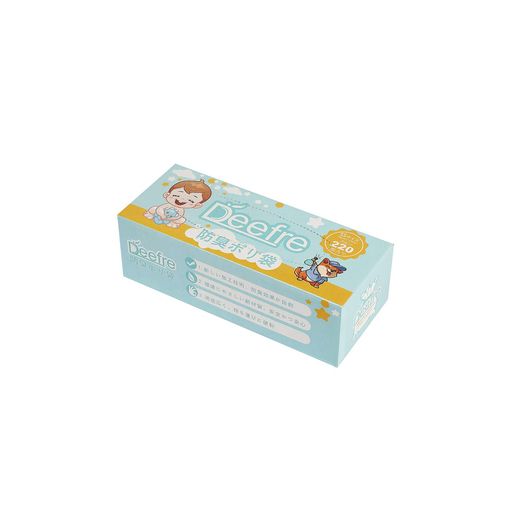 Deefre おむつが臭わない袋 220枚入 SSサイズ におわない袋 赤ちゃん用 おむつ処理袋 7層フィルム 厚くて丈夫 臭わない袋 ゴミ袋 カラー:ブルー