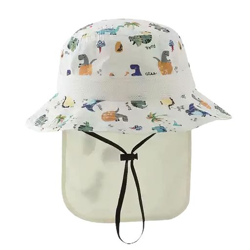 [SLINX]ベビー帽子ハットキッズ子供日よけサファリハットつば広日除け帽子男の子女の子赤ちゃんバケットハットUVカットあごひも紫外線対策恐竜昆虫アニマルかわいい春夏通園/通学/海遊…