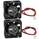 ANMBEST 2個のDC 12V 0.1A 4015静音ブラシレスブロワラジアル冷却ファン2針ブラシレス4 CMファン40 MMX 40 MMX 15 MMパソコンケース3 Dプリンタ部品用(2)