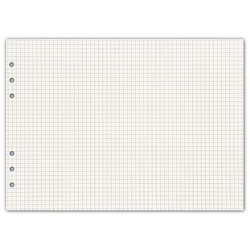 oTodayリフィルシステム手帳バイブルA4ノートメモ帳6穴ビジネスプライベート卒業記念品就職プレゼント(方眼-5mmA4)