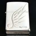 純銀製Ｚｉｐｐｏ ZIPPO V-WING スターリングシルバー(純銀製) 深彫りV刃彫刻 ジッポー