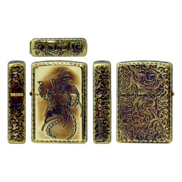 ZIPPO ARMOR 唐草 鳳凰 五面加工 Etching Router アーマー ジッポー