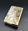 ZIPPO ARMOR 5NC-LEAF(B) チタンコーティングゴールド仕上げ 五面加工 アーマー ジッポー 五面エッチング加工にチタンコーティングゴールド仕上げ ZIPPO社純正ベロアBOX・保証書付き ⇒　ZIPPO キャラクター　を...