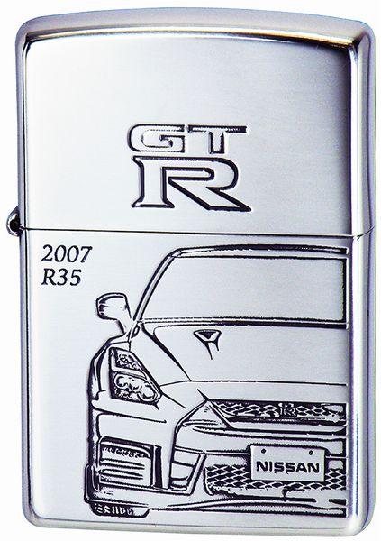 ZIPPO 日産 GT-R〔R35型〕（2007年-）NISSAN GT-R 両面加工 ジッポー シリアルNO.入り