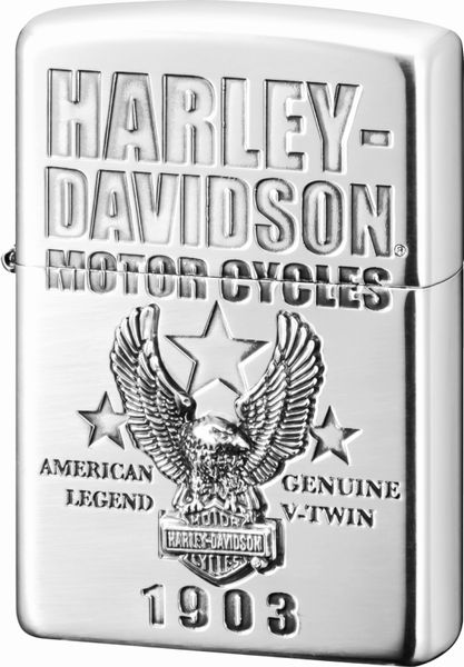 ZIPPO ジッポー HARLEY DAVIDSON ハーレーダビッドソン HDP-57 シルバーイブシ エッチング シルバーイ..
