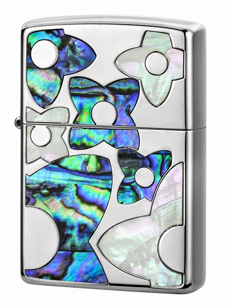 ZIPPO シェルフラワーSV Shell flower シェルインレイエッチングSV仕上げ ジッポー