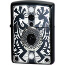 ZIPPO インディアンスピリッツBKココペリ IndianSpirits・black-Kokopelli 両面加工 オニキス・ハウライト入りインディアンスピリ...