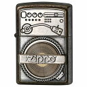 ZIPPO ターンテーブル 2UD-RECORD ユーズド・フィニッシュ・レコード クロームサテーナ仕上げ ジッポー