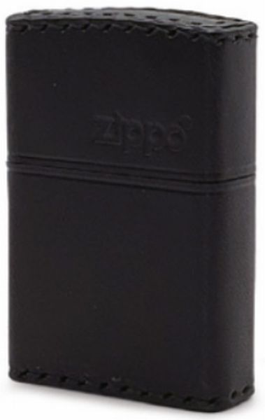 ZIPPO 革巻き B-5 横ロゴ 牛側手縫い ブラック ジッポー