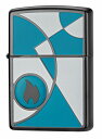 ZIPPO モザイク BK/BL/WT MOSAIC エッチングペイントエポ盛りBKニッケル仕上げ ジッポー