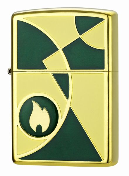 ZIPPO モザイク BS/GR/WT MOSAIC エッチングペイントエポ盛り真鍮いぶし仕上げ ジッポー