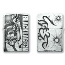 ZIPPO BLACK LAGOON Ver2（A）レヴィ 両面加工 銀サテン古美 両面エッチング マスキング ユーズド加工 ジッポー