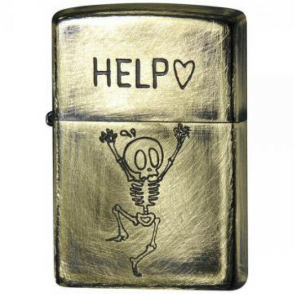 ZIPPO 2UDB-HELP ユーズド・フィニッシュ・スカル ヘルプ ジッポー