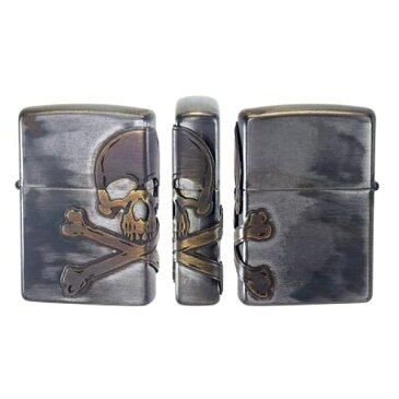 ZIPPO アンティークスカル 2AB-SKULL サイドスカル 3面加工 ジッポー