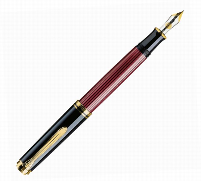 Pelikan ペリカン スーベレーン M800 レッドストライプ Red stripe ボルドー 赤縞 ロジウム装飾18金ペン先 万年筆