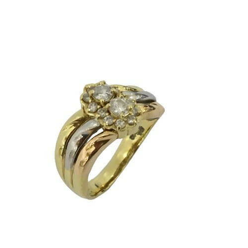 JEWELRY(ジュエリー)　ダイヤモンド　リング　指輪　K18(750)イエローゴールド　PT900プラチナ　D0.50ct　5.8g　Aランク