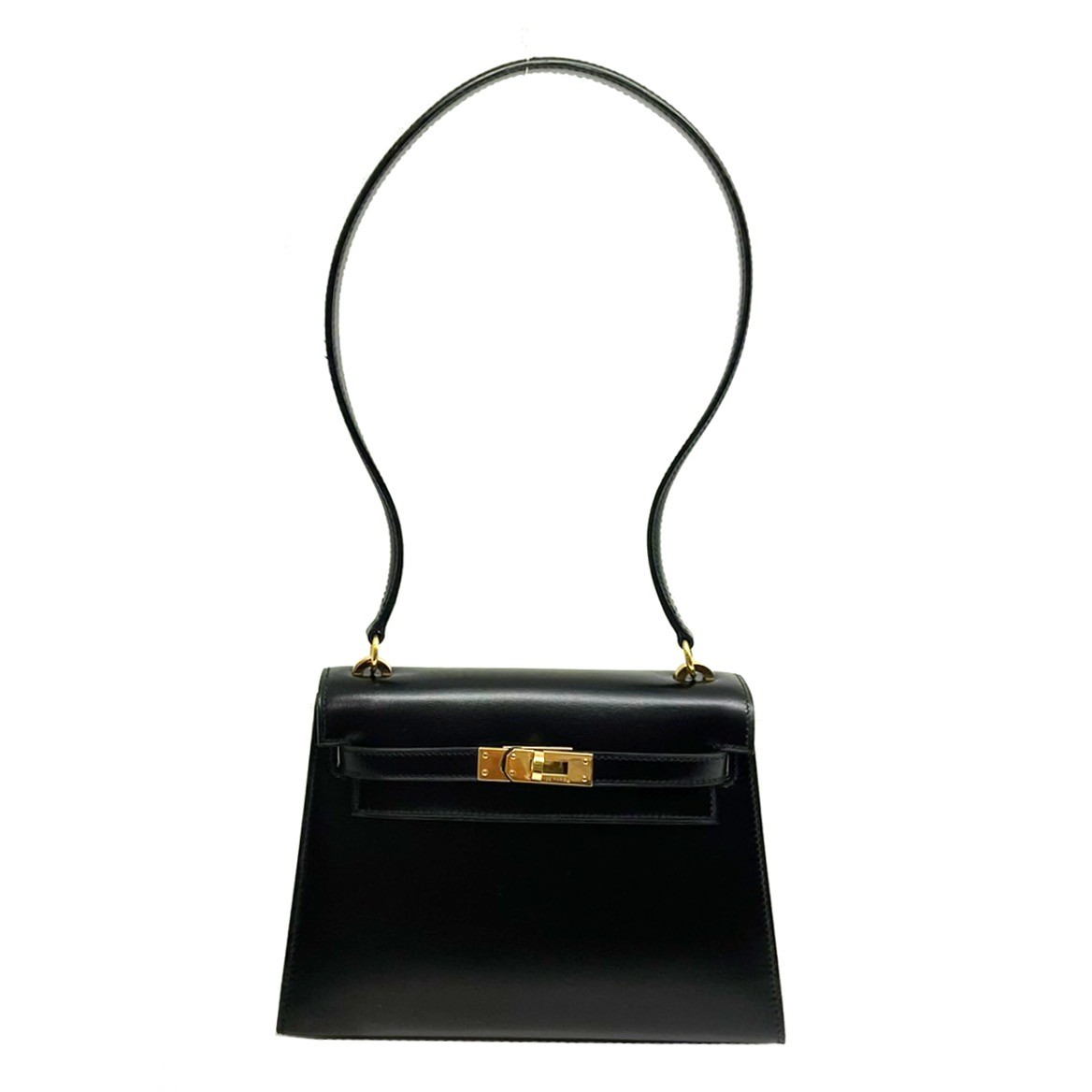 HERMES (エルメス) ミニケリー20 ショルダーバッグ ○W刻/G金具 ブラック ボックスカーフ ランクAのサムネイル