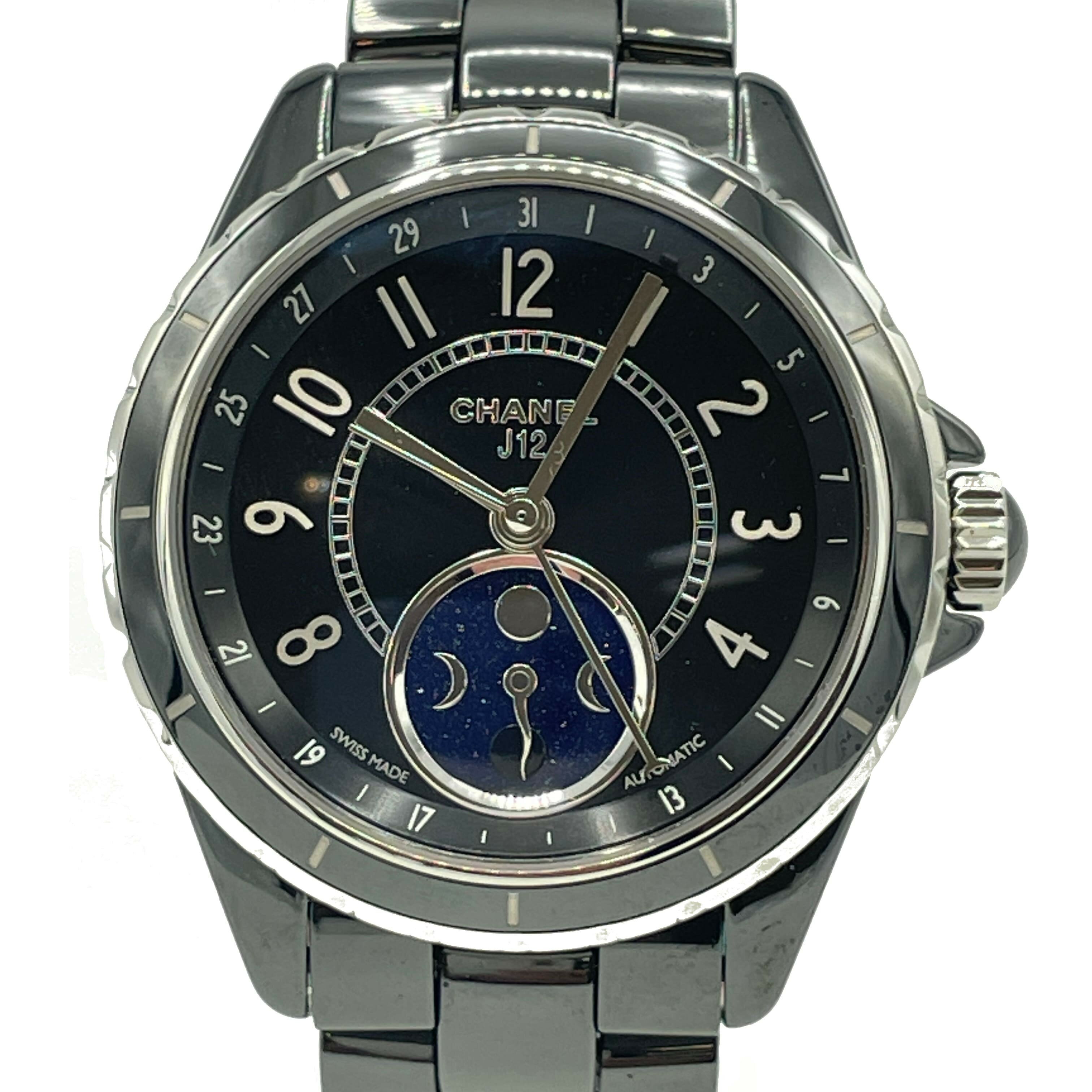 CHANEL(シャネル) J12ファーズドゥリュヌ 腕時計 H3406 ブラックセラミック ランクA