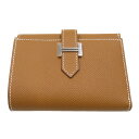 HERMES (エルメス) ベアンコンビネ 財布 折財布 ゴールド(SV金具) エプソン B刻印 未使用 D153 メンズ レディース 男性 女性 ペア 夫婦 ...