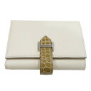 HERMES (エルメス) ベアンコンビネ タッチ 財布 折財布 ナタ/サブレ(SV金具) エプソン/クロコ U刻印 未使用 E3 メンズ レディース 男性 女...