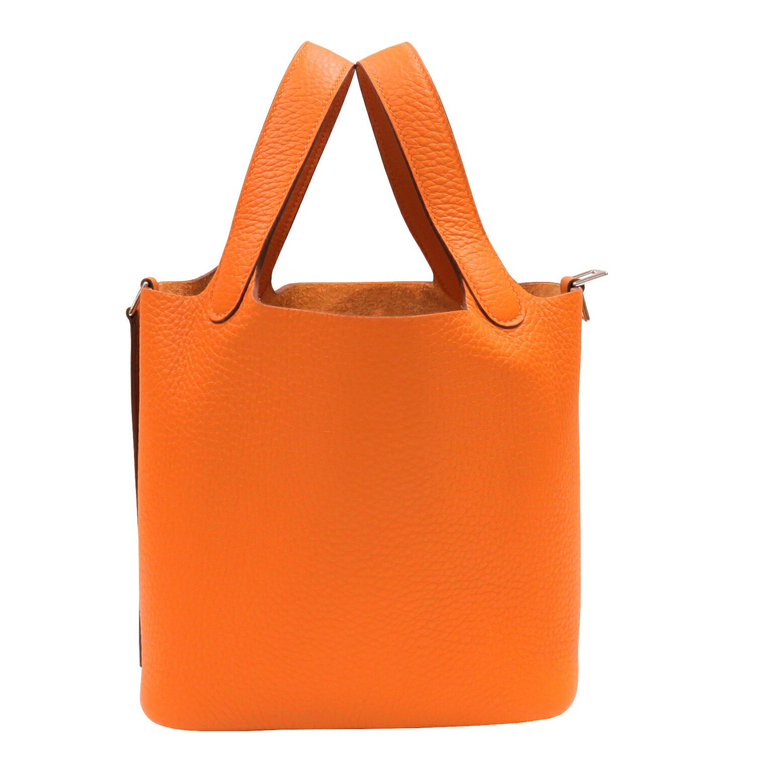 HERMES (エルメス) ピコタンPM トートバッグ ハンドバッグ オレンジ(シルバー金具) トリヨン W刻印 未使用 レディース メンズ バッグ レザー 大人 ブランド オシャレ シンプル 送料無料 おしゃれ カバン かばん O259