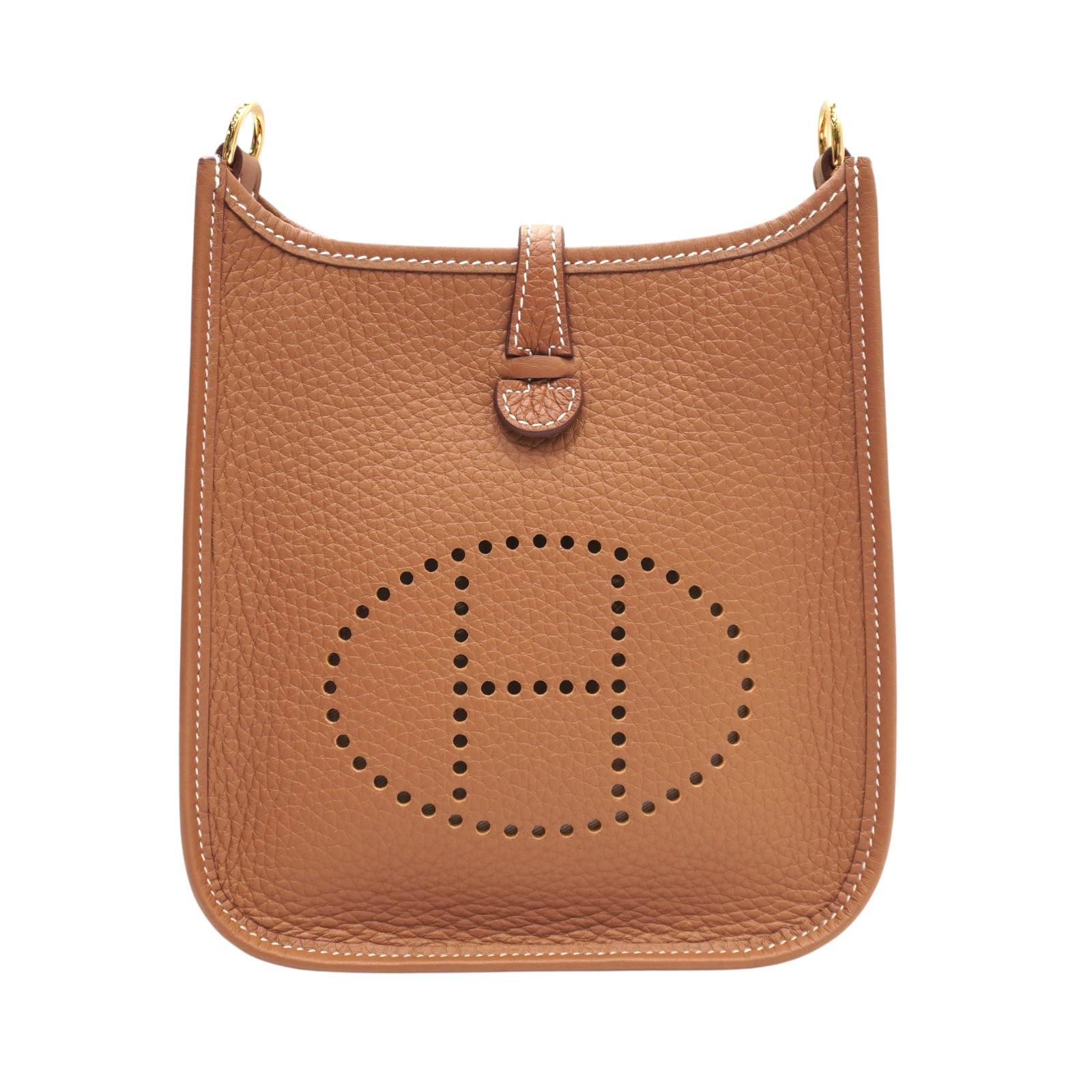 HERMES （エルメス) エヴリンTPM ゴールド(ゴールド金具) トリヨン W刻印 未使用 レディース メンズ 小さめ バッグ 斜めがけ 大人 ブランド シンプル オシャレ おしゃれ カバン かばん 送料無料 O43のサムネイル